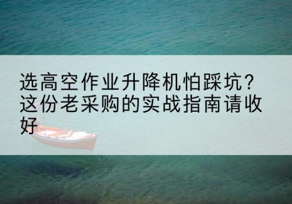 温宿高空作业升降机厂家推荐-选高空作业升降机怕踩坑？这份老采购的实战指南请收好